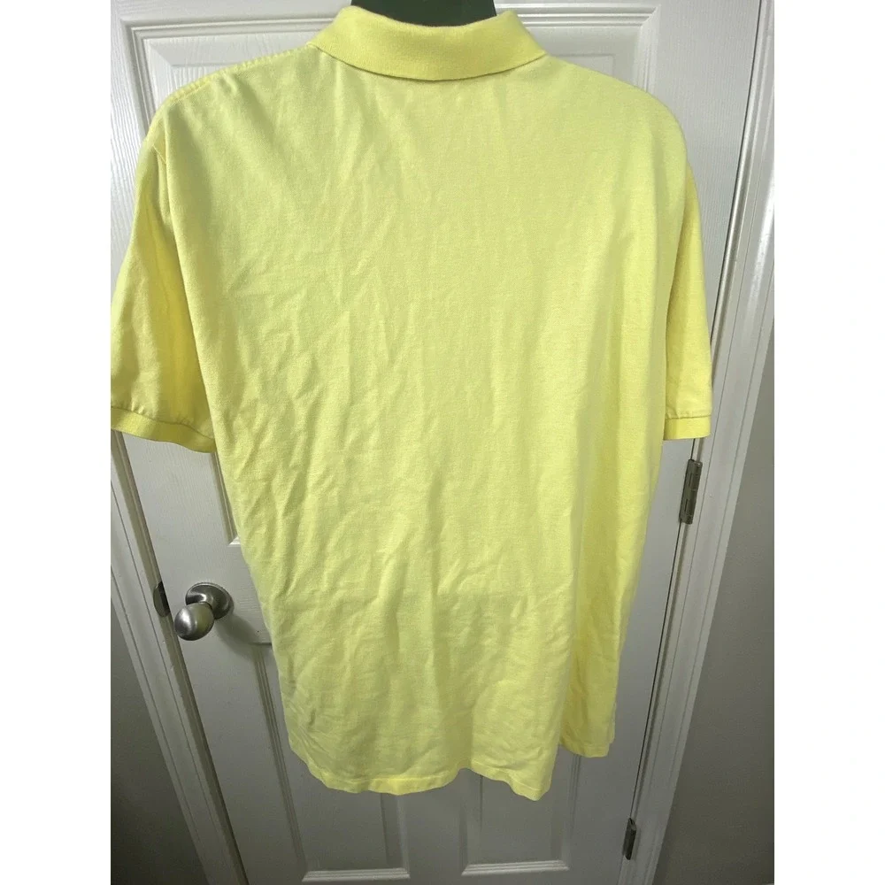 Polo Ralph Lauren Men's XXL Yellow‎ Polo Shirt Turquoise Pony Short Sleeve
